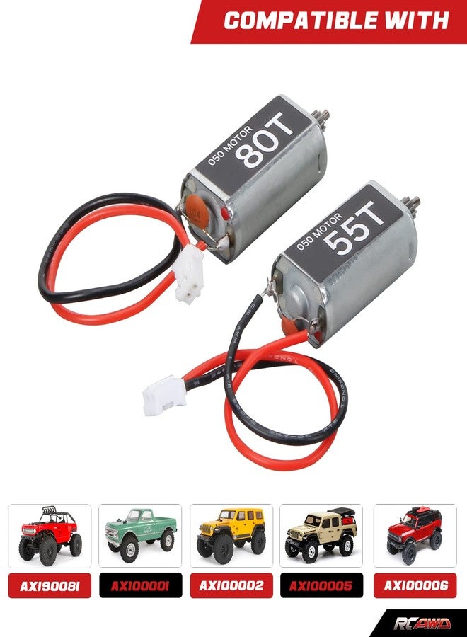 RCAWD 050 Brushed 55T Motor and 80T Motor for 1/24 Scx24 Deadbolt Chevrolet Wrangler Gladiator Bronco Crawlers Upgrade Parts - Image 4